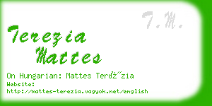 terezia mattes business card